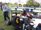 Team Tent - left-right - Greg Geither Duchesne Torio Elizabeth Brott Ruth Dickey